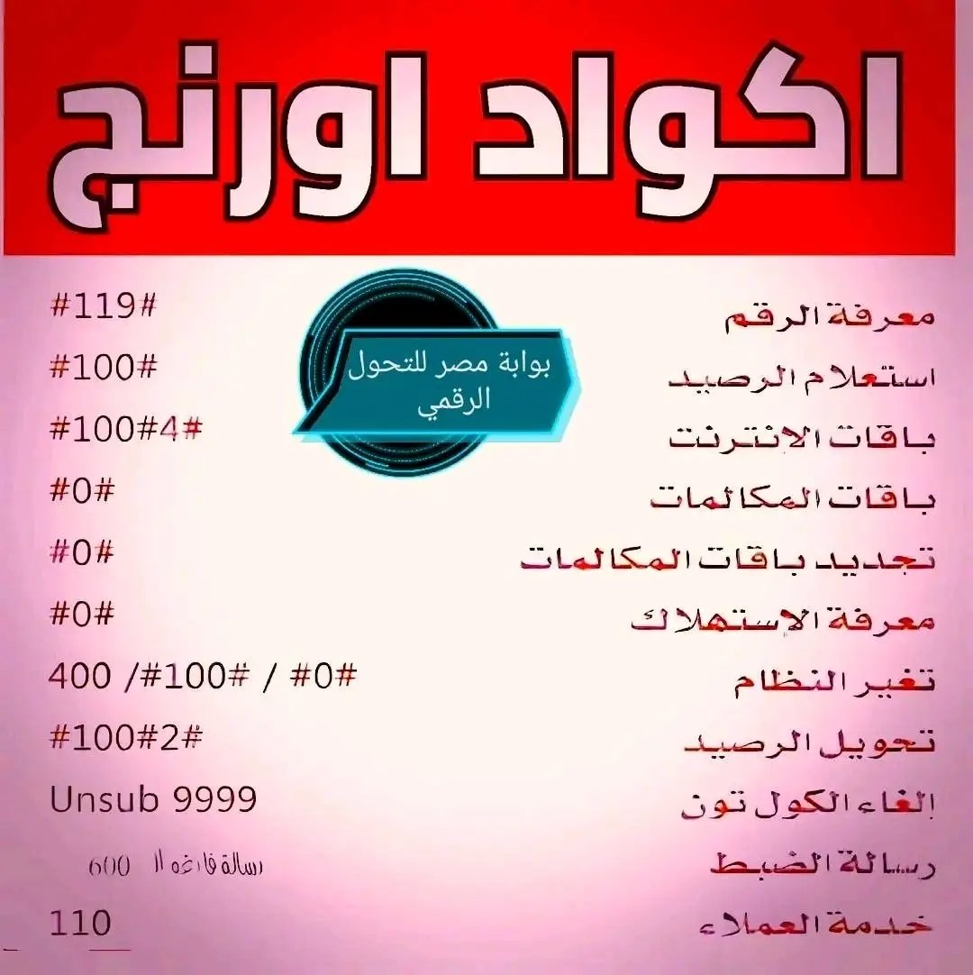 اكواد اورانج